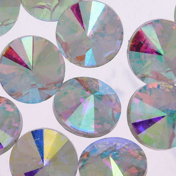 18mm Pointed Back Glass Crystal Rhinestones pointed bottom drill Satellite stone jewelry Design clear AB 50pcs 10182157