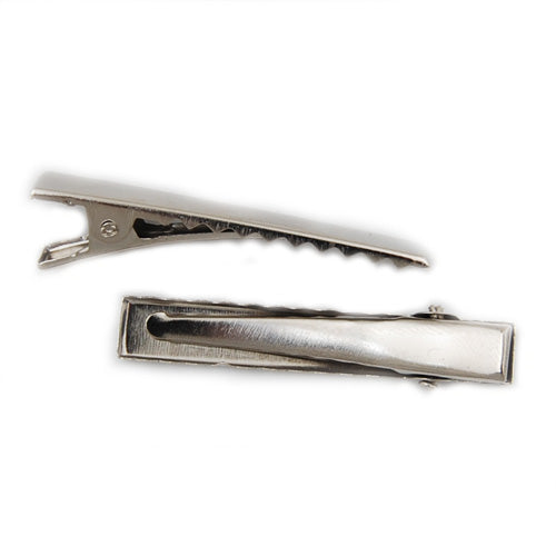 200 PCS 45*7.7 MM  Silver Prong Flat Alligator Metal Hair Clip