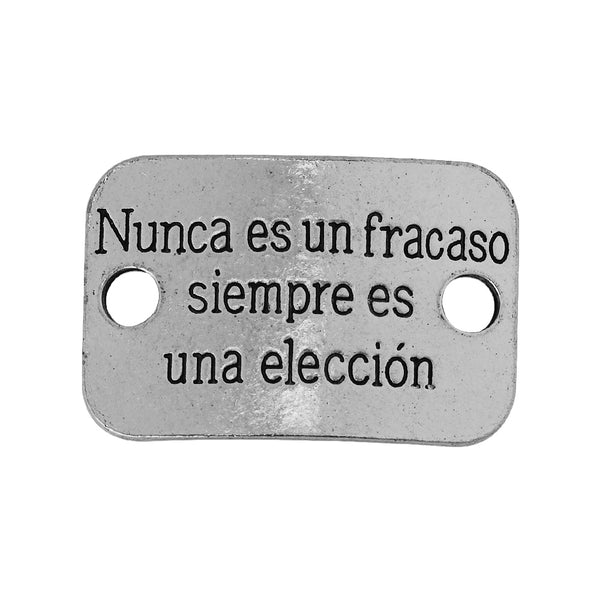 20 bracelet connector  word connector spanish connectors tibetan silver curved sideways bracelet connector link 30x20mm