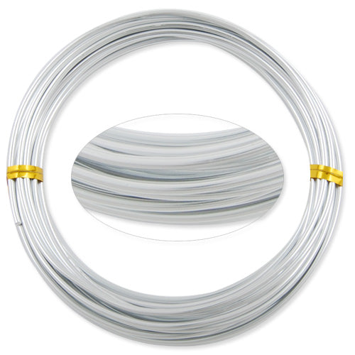 2.0MM Anodized Aluminum Wire, Silver Coated, round,5M/coil,Sold Per 10 coils
