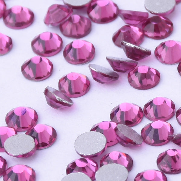 SS12 1440PCS Fuchsia  Non Hot Fix Crystal, Flat Back 3D Rhinestones DIY Phone case Nail art design deco supplies