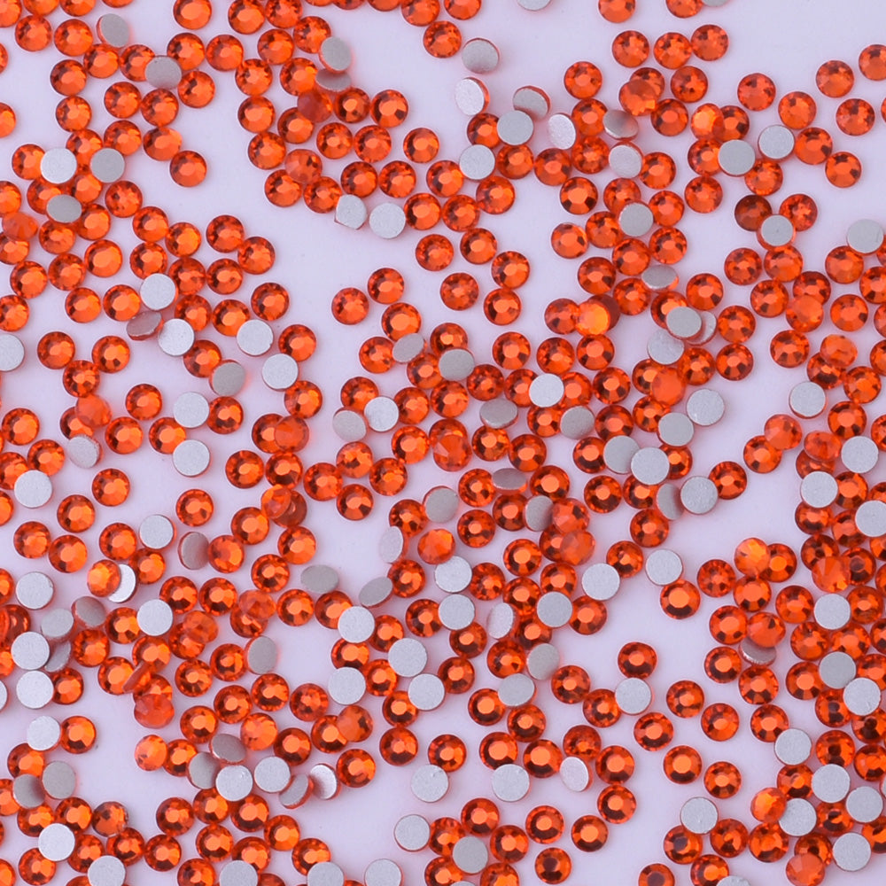 SS10 1440PCS Orange red  Non Hot Fix Crystal, Flat Back 3D Rhinestones DIY Phone case Nail art design deco supplies