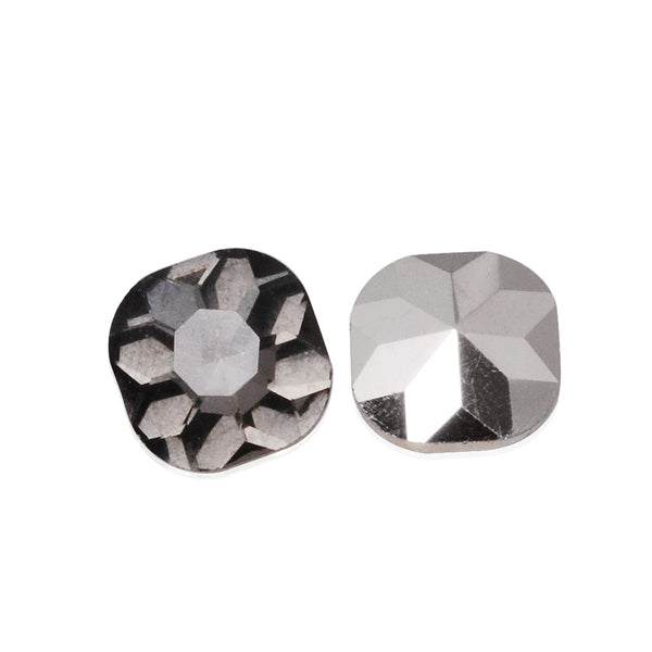12mm Square Cabochon Cushion Cut Fancy Crystal Stone,Gray Crystal Fancy Stone,4461,Cushion Cut Stone,20pcs/lot