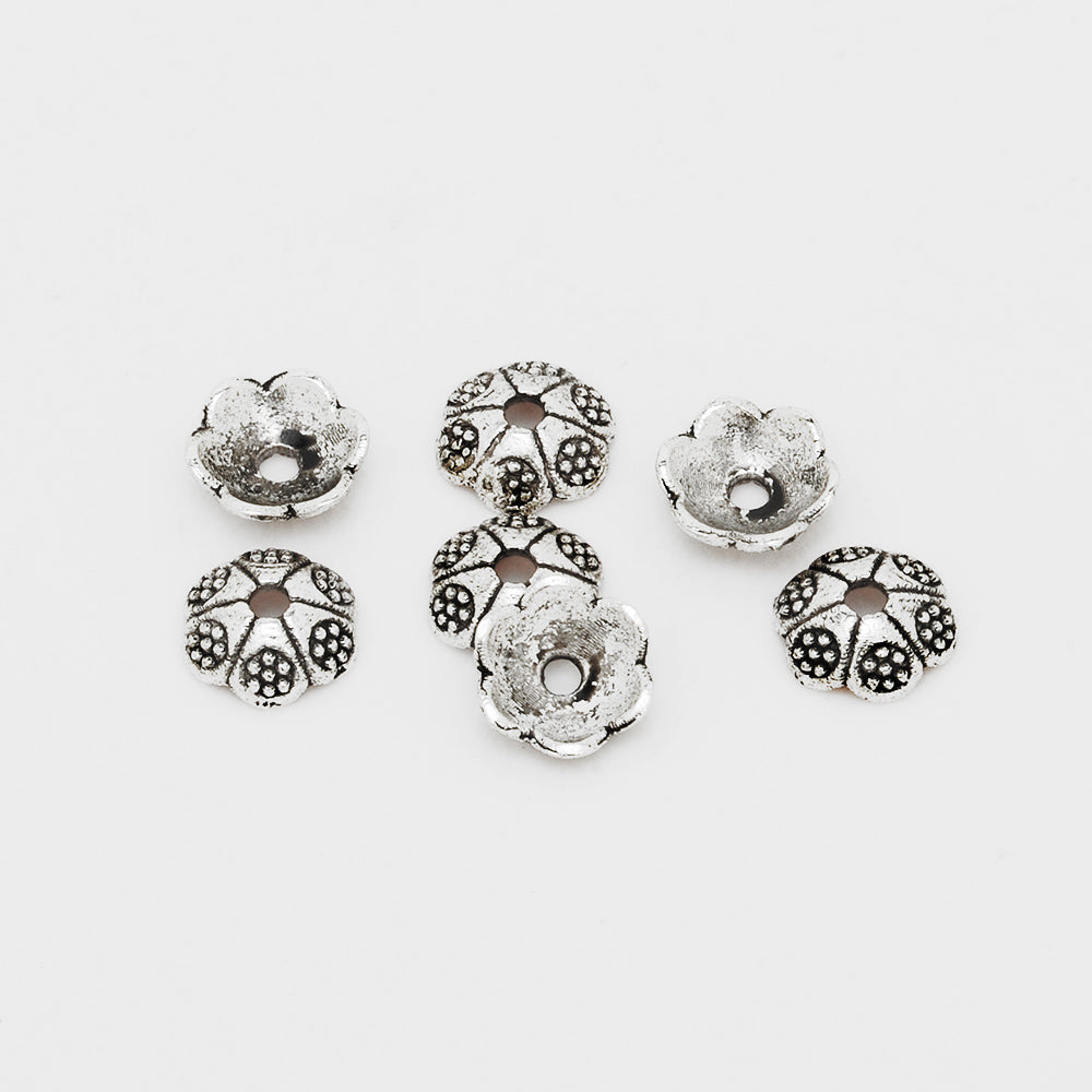 6mm Diy Bead Caps,Antique Silver Filigree Bead Caps,Jewelry Findings,sold 100pcs/lot
