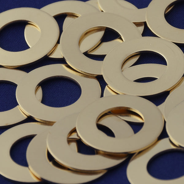 20pcs about 7/8" tibetara® Brass Round Washer Stamping Blanks Fantastic Shine 18 Gauges DIY Stamping Blanks Jewelry