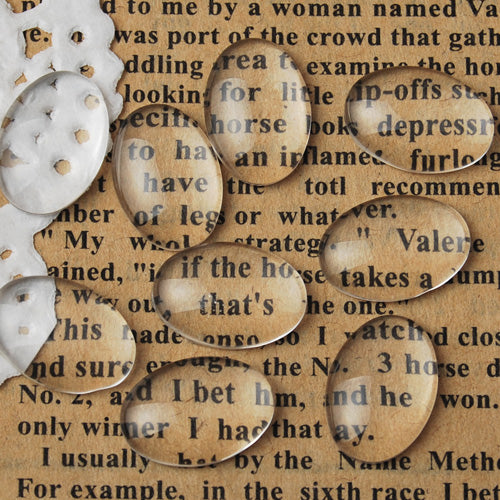 200 10*14MM oval Flat Back  clear Crystal glass Cabochon,Top quality