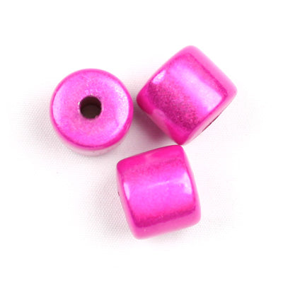 Top Quality 8*8mm Tube Miracle Beads,Fuchsia,Sold per pkg of about 1300 Pcs