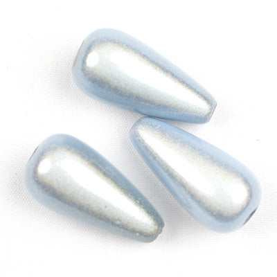 Top Quality 8*15mm Teardrop Miracle Beads,Ice Blue,Sold per pkg of about 1000 Pcs