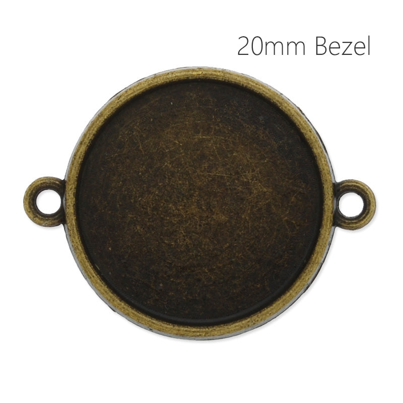 20mm Round Antique Bronze Plated double side bezels for bracelet,bracelet blanks,cuff bracelet blank, 50pieces/lot