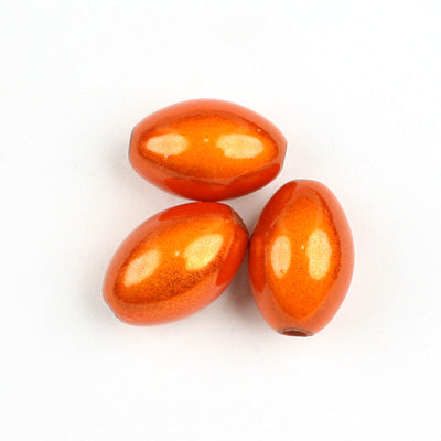 Top Quality 9.5*14mm Olive Miracle Beads,Orange,Sold per pkg of about 880 Pcs