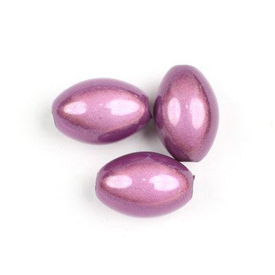 Top Quality 9.5*14mm Olive Miracle Beads,Purple,Sold per pkg of about 880 Pcs