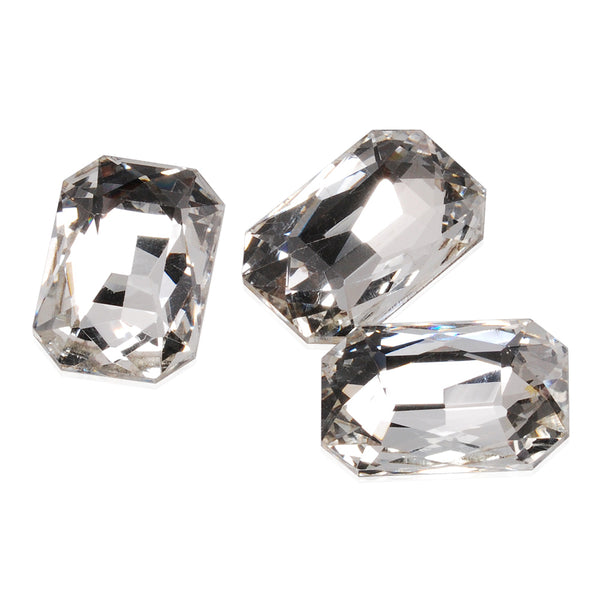 18.5 * 27mm Rectangular Cabochon Cushion Cut Fancy Crystal Stone,4627, White Crystal,10pcs/lot