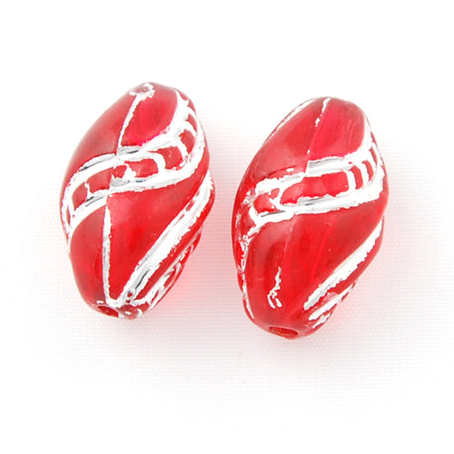 8*13 MM Silver Line Plastic Beads,Sold per one package of 1300 PCS
