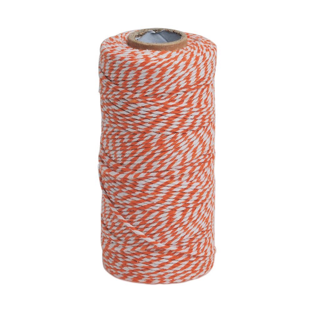 2 Ply(100 Yards/spool) Orange Bakers Twine,Colored Cotton Twine,Cotton Bakers Twine DIY Twine,sold 1 Pcs/lot