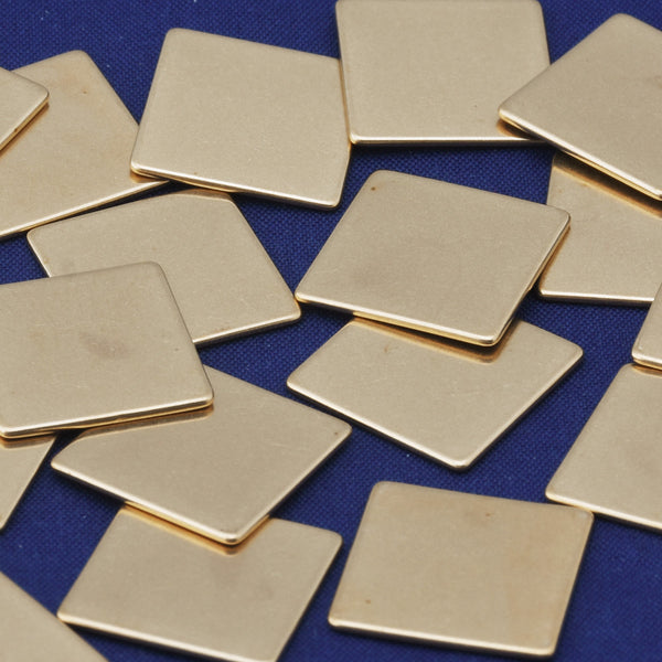 20pcs about 5/8" tibetara® Brass Square Stamping Blanks FANTASTIC SHINE 18 Gauges Stamping Supplies Jewelry Tags