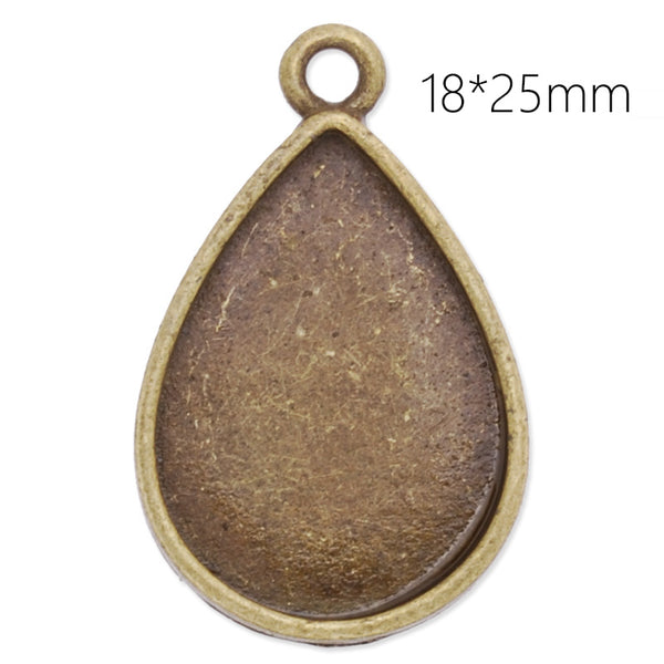 18x25mm Drop metal Pendant tray,zinc alloy filled,antique bronze plated,20pcs/lot