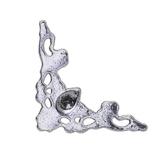 20pcs Antique Silver Corner Filigree Cabochon Settings Wraps Connectors Vintage Style Filigree Flat Metal Findings, Triangle Filigree