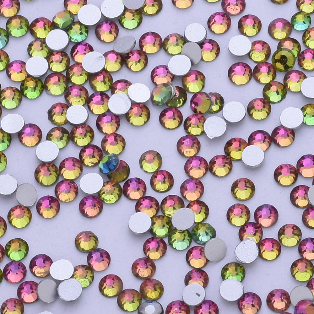 SS12 1440PCS Rainbow colors Non Hot Fix Crystal, Flat Back 3D Rhinestones DIY Phone case Nail art design deco supplies