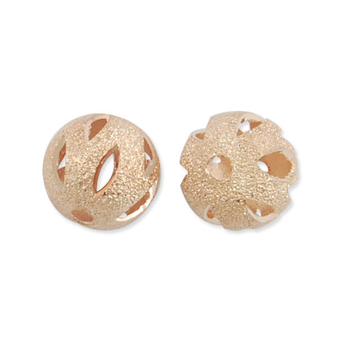 10 MM Round Filigree Stardust Beads,Gold Plated,Hole Size:2 MM,Sold 50 PCS Per Package