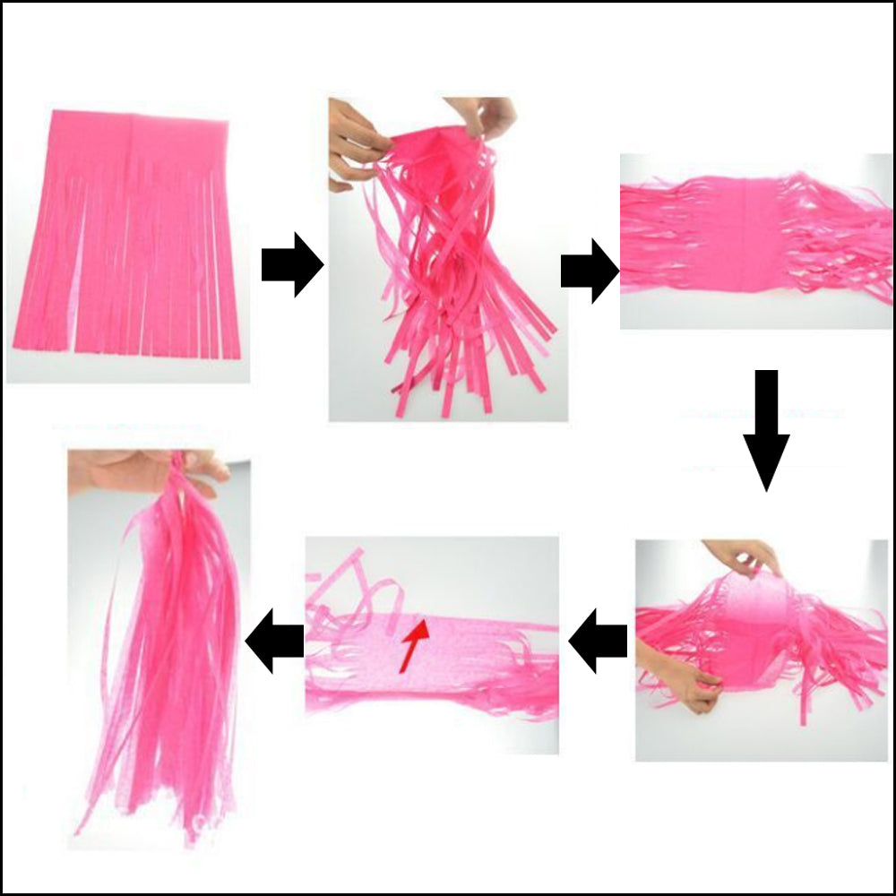 Paper Tassel Assembled or DIY Tassel Garland Wedding Photo Backdrop Birthday Party Decorations 12
