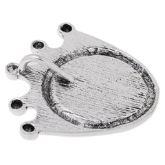 25mm(1inch) Round Crown pendant tray,Antique silver,zinc alloy metal,20Pieces/lot