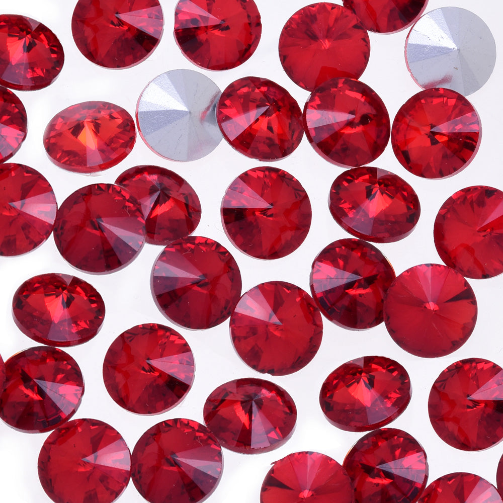 6mm Pointed Back Rhinestone glass crystals beads First Quality Crystal Handmade Satellite stone red 50pcs 10181556
