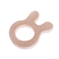 48*60mm Baby Teething Toy Wooden Teether First baby toys Handmade Baby toy Jewelry Wooden rabbit shape 2pcs 10187968