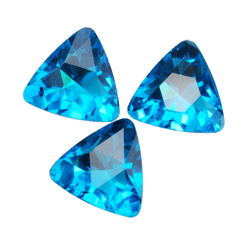23mm Triangle bottom tip Crystal Fancy Stone,Cushion Cut Gem,4727,Lake Blue Crystal Faceted Stone,10pcs/lot