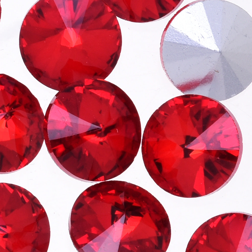 18mm Pointed Back Glass Crystal Rhinestones pointed bottom drill Satellite stone jewelry Design red 50pcs 10182156