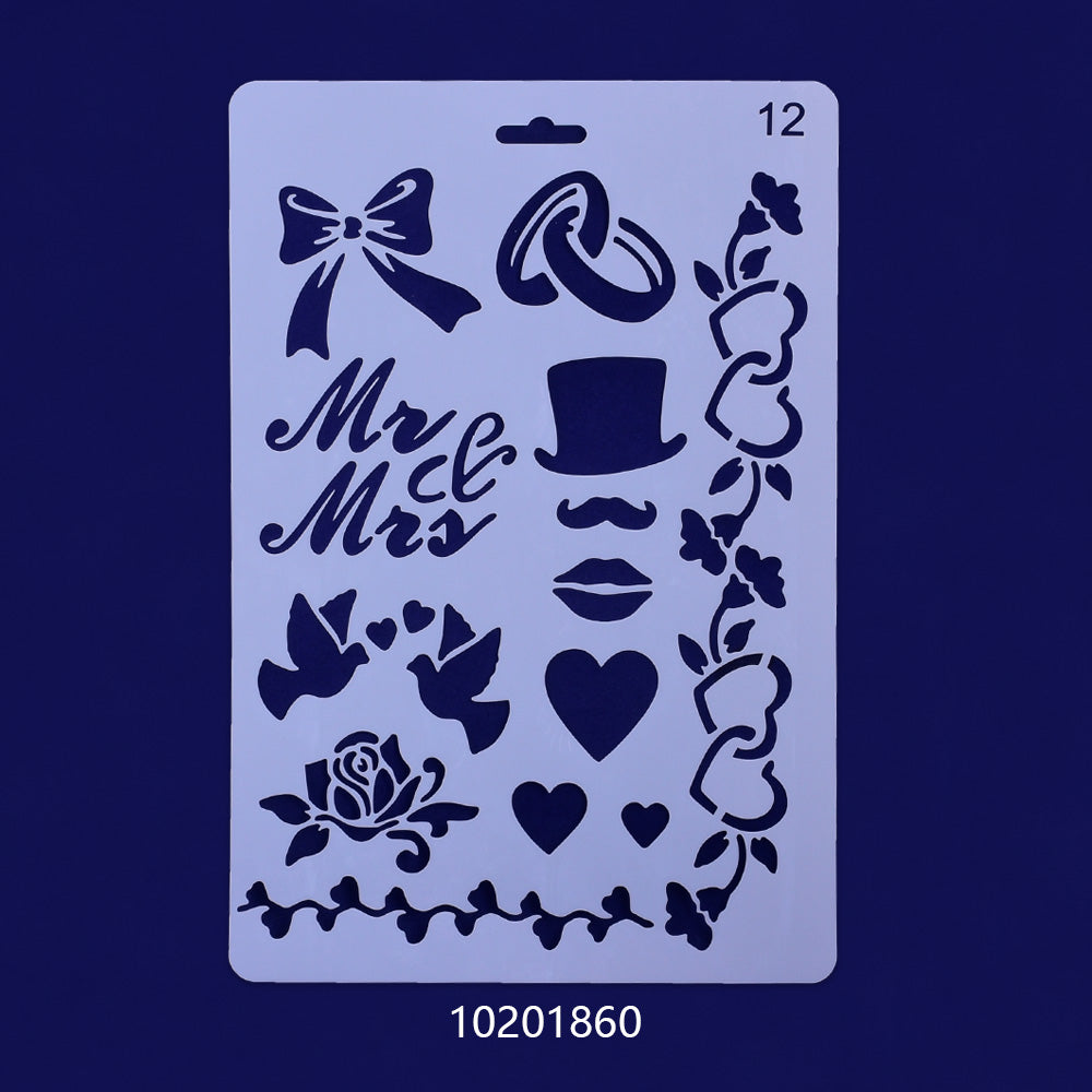 25*4.7cm Mylar Stencils Plastic stencil Reusable Mylar Stencils Planner and Craft Projects Pattern Craft Stencil 1pcs 10201860