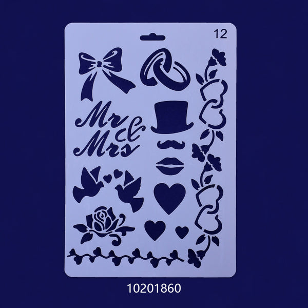 25*4.7cm Mylar Stencils Plastic stencil Reusable Mylar Stencils Planner and Craft Projects Pattern Craft Stencil 1pcs 10201860