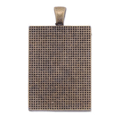 25x35mm(inside) rectangle pendant trays for cabochon,zinc alloy filled,antique bronze plated,20pcs/lot