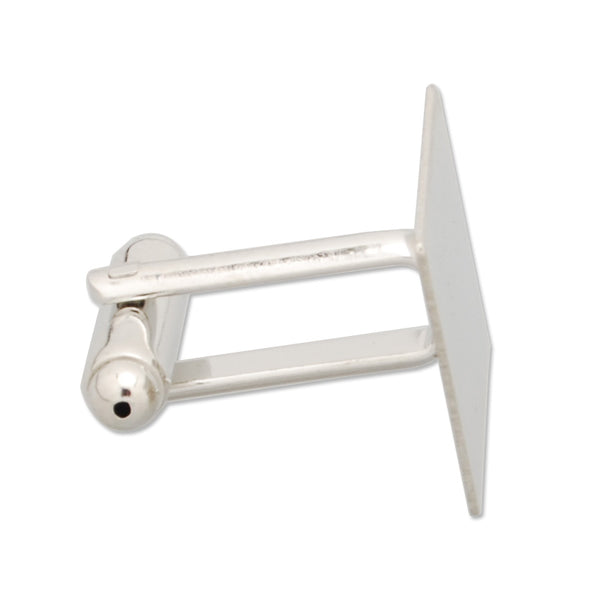 15*15MM Cufflink Blanks with a 15mm Pad,Square,Imitation Rhodium,sold 20pcs per lot