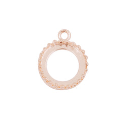 12mm (In size) Rose Gold Bezel Setting,Claw Clasp Bezel,13.5*16.5mm Round Claw Setting Bezel Link,Hollow clip edge,20pcs/lot