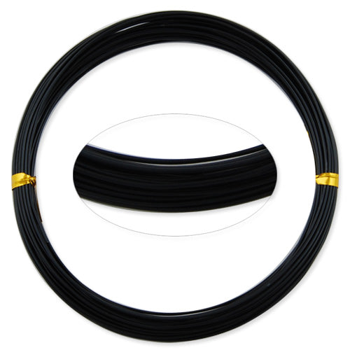 1MM Anodized Aluminum Wire, Black Coated, round,10M/coil,Sold Per 10 coils