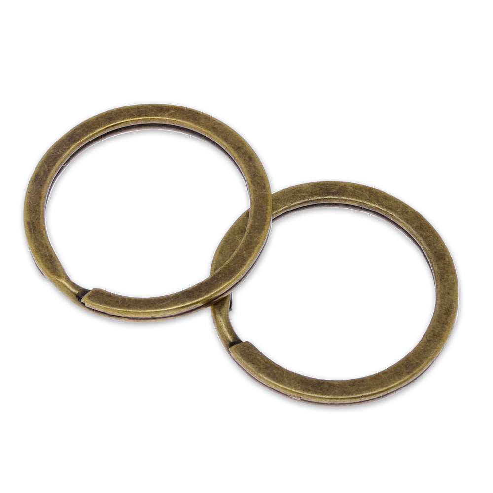 20mm Iron Flat Keychain Ring Clasps Round Keychain Ring Connector Split Ring DIY Key Chain antique bronze 50 pcs 10182908