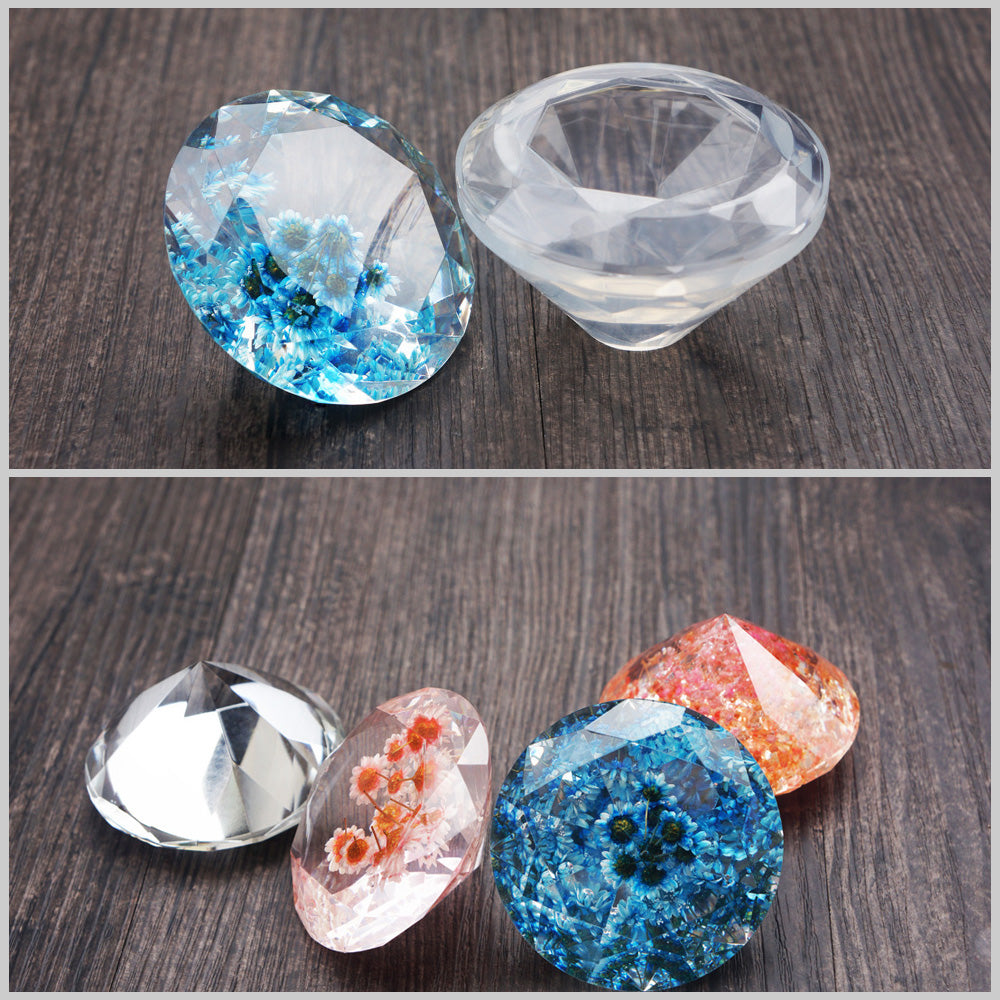 1 pcs Diamond  Crystal Silicone Mold Resin Pendant Jewellery 45mm