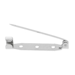 35mm simple Brooch Back Safe Pin With Three Holes,nickel color,5mm width,20 picecs/lot