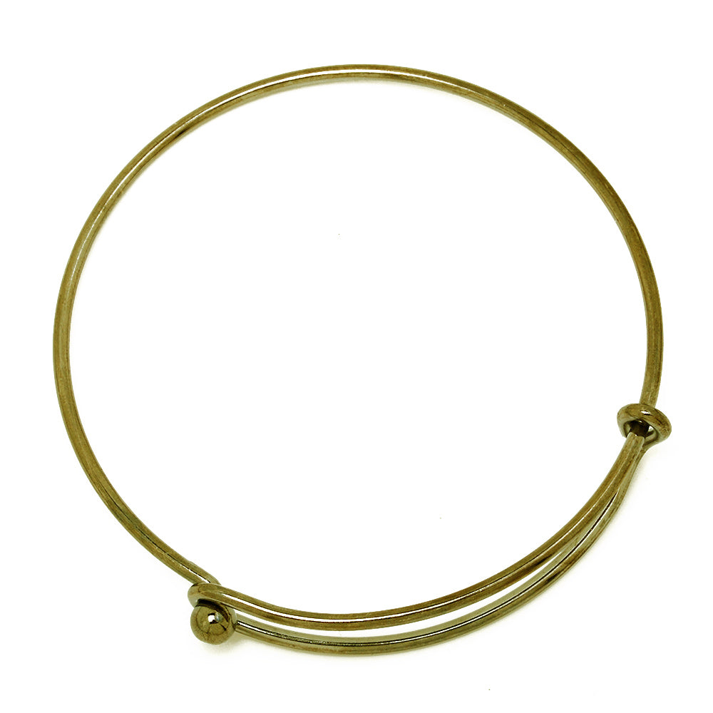 60mm Antique Bronze Diameter  Adjustable Charm Bracelet Bangle,Expandable Bracelet Wire,Thickness 2mm Copper Ring,5pcs/lot