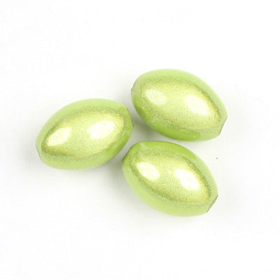 Top Quality 9.5*14mm Olive Miracle Beads,Green Yellow,Sold per pkg of about 880 Pcs