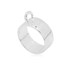 18mm Open Back Bezel Pendant,Silver Plated Round Pipe Open Back Bezel for Resin,Base Metal Bezel,Sold 10pcs/lot