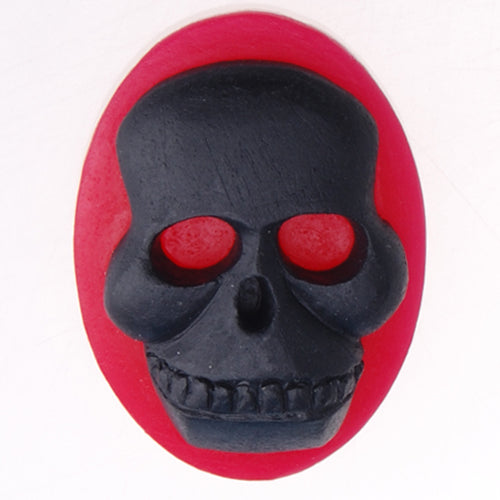 2014 New 18*25MM Oval Skull Resin Flatback Cabochons,Red and Black;sold 20pcs per pkg