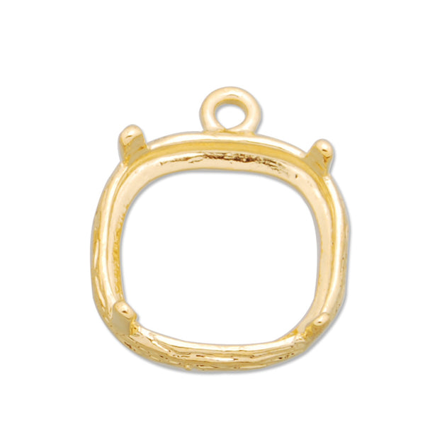 11*11MM Copper Gemstone Bezel,Gold, gemstone connector,sold 20pcs per lot