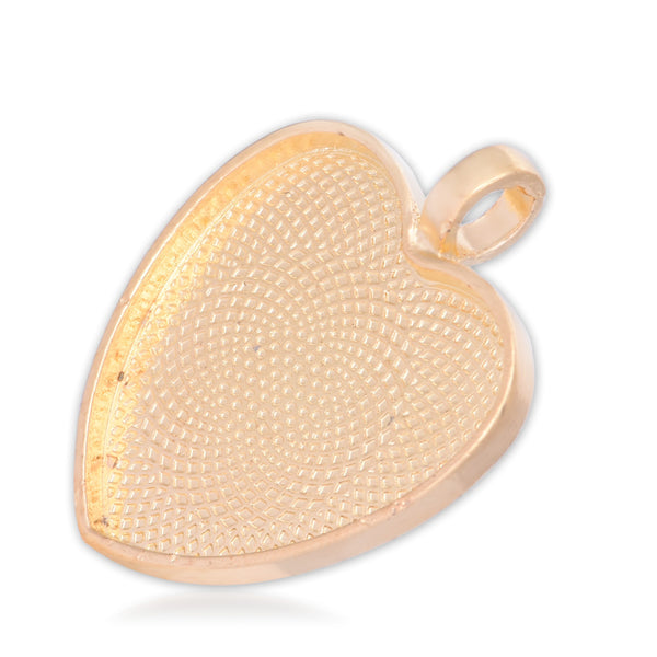 25MM(1inch) 18K gold Heart Pendant tray,zinc Alloy filled,20pcs/lot
