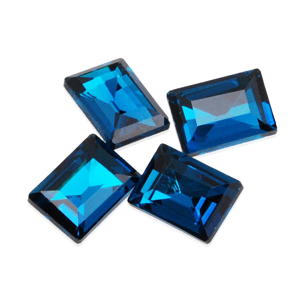 10*14mm Cartesian Rectangular bottom tip Crystal Fancy Stone,Blue Crystal Cushion Cut Gem,4527,20pcs/lot