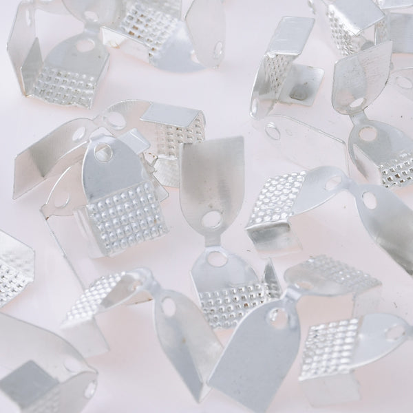 240 Silver 6*10mm Iron Cord Crimp end of Cord Crimps End Caps cord Bracelet Jewelry DIY Accessories