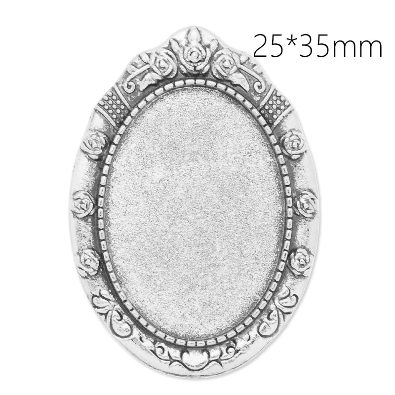 25x35mm anqitue silver plated oval brooch blank,brooch bezel,arabesquitic around,zinc alloy,lead and nickle free,sold by 10pcs/lot